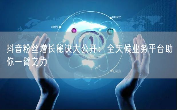 抖音粉丝增长秘诀大公开：全天候业务平台助你一臂之力