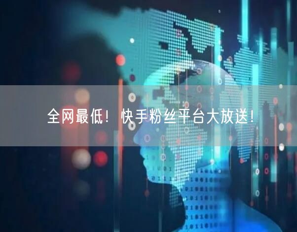 全网最低！快手粉丝平台大放送！