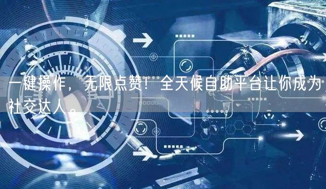一键操作，无限点赞！全天候自助平台让你成为社交达人。
