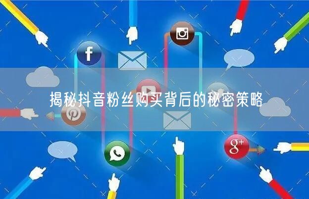 揭秘抖音粉丝购买背后的秘密策略