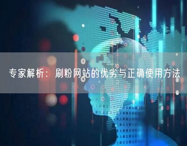 专家解析：刷粉网站的优劣与正确使用方法
