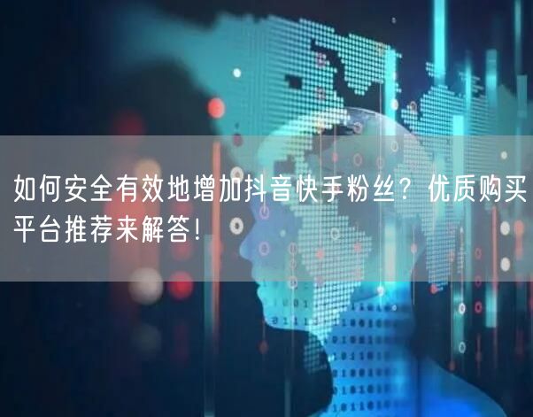 如何安全有效地增加抖音快手粉丝？优质购买平台推荐来解答！