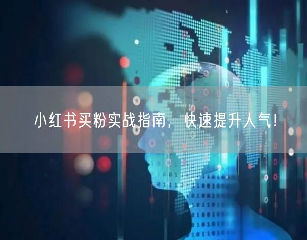 小红书买粉实战指南，快速提升人气！