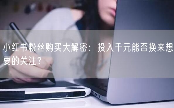 小红书粉丝购买大解密：投入千元能否换来想要的关注？