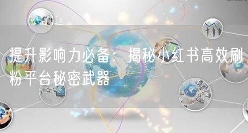 提升影响力必备：揭秘小红书高效刷粉平台秘密武器
