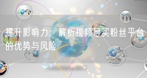 提升影响力：解析视频号买粉丝平台的优势与风险