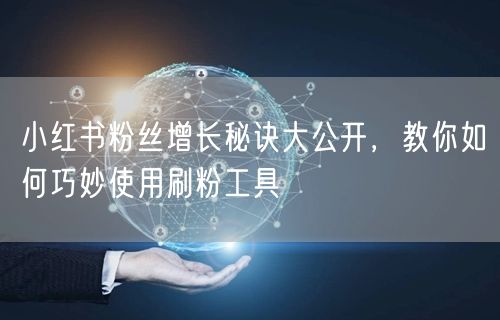 小红书粉丝增长秘诀大公开，教你如何巧妙使用刷粉工具