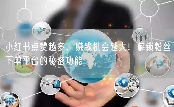 小红书点赞越多，赚钱机会越大！解锁粉丝下单平台的秘密功能