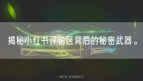 揭秘小红书评论区背后的秘密武器。