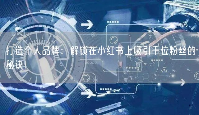 打造个人品牌：解锁在小红书上吸引千位粉丝的秘诀！