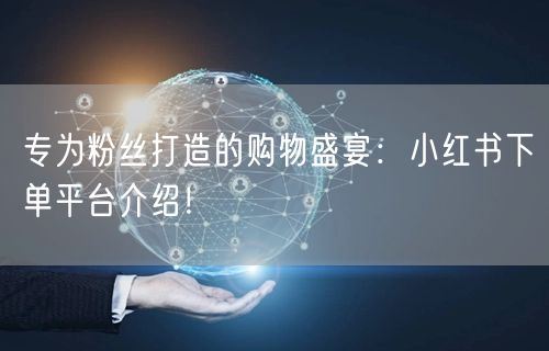 专为粉丝打造的购物盛宴：小红书下单平台介绍！