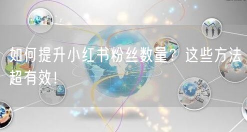 如何提升小红书粉丝数量？这些方法超有效！
