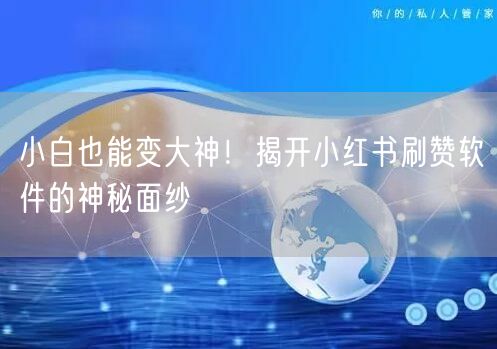 小白也能变大神！揭开小红书刷赞软件的神秘面纱
