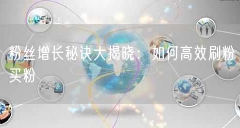 粉丝增长秘诀大揭晓：如何高效刷粉买粉