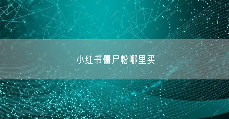 小红书僵尸粉哪里买
