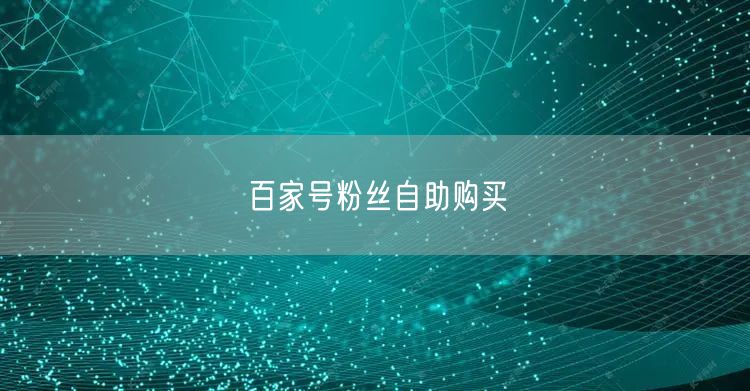 百家号粉丝自助购买