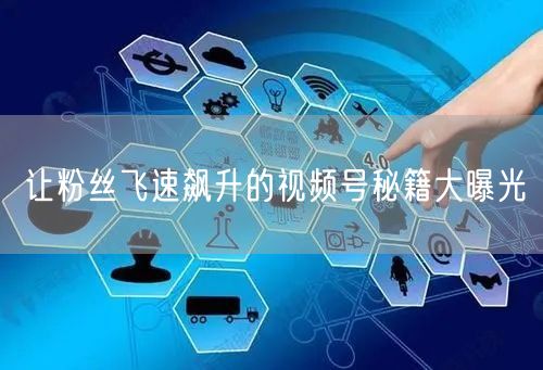 让粉丝飞速飙升的视频号秘籍大曝光