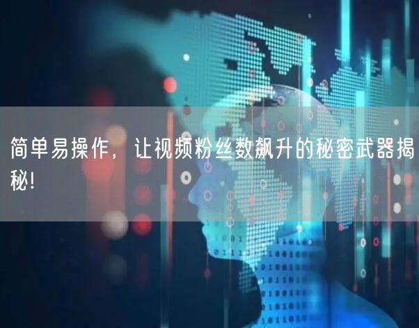 简单易操作，让视频粉丝数飙升的秘密武器揭秘!