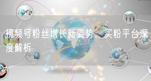 视频号粉丝增长新姿势：买粉平台深度解析