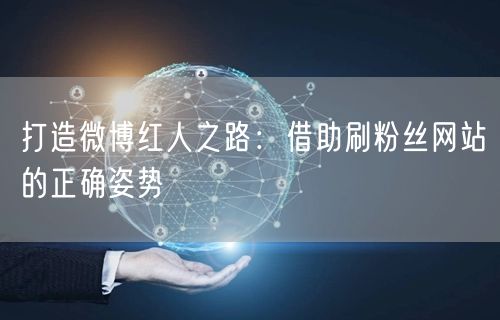 打造微博红人之路：借助刷粉丝网站的正确姿势