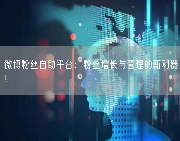 微博粉丝自助平台：粉丝增长与管理的新利器！