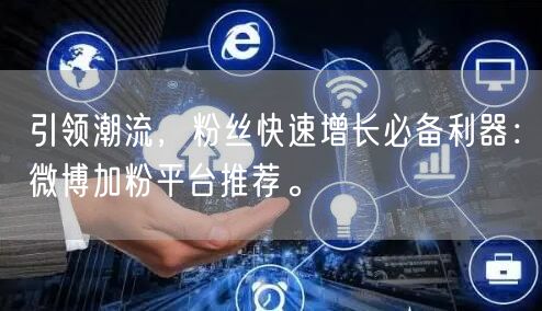 引领潮流，粉丝快速增长必备利器：微博加粉平台推荐。