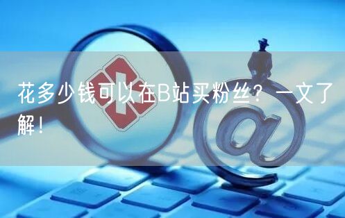 花多少钱可以在B站买粉丝？一文了解！