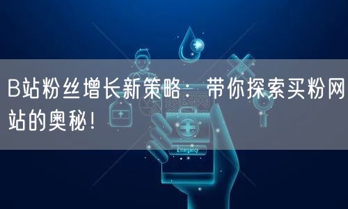 B站粉丝增长新策略：带你探索买粉网站的奥秘！