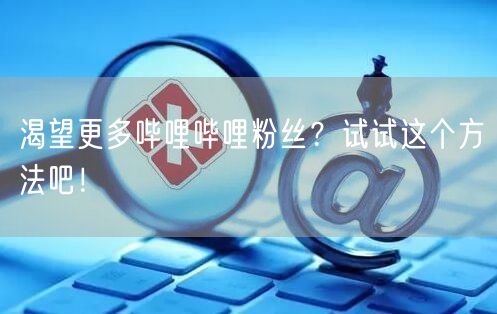 渴望更多哔哩哔哩粉丝？试试这个方法吧！