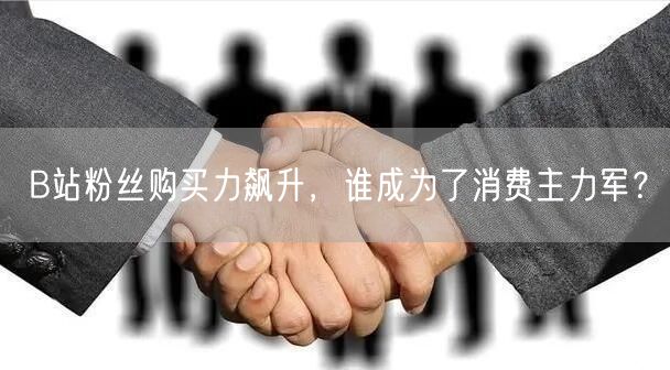B站粉丝购买力飙升，谁成为了消费主力军？