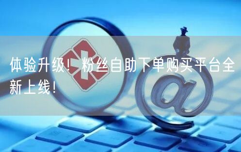 体验升级！粉丝自助下单购买平台全新上线！