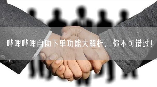 哔哩哔哩自助下单功能大解析，你不可错过！