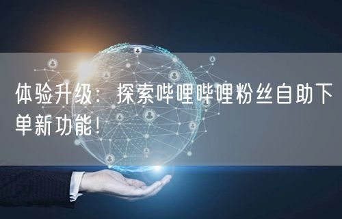 体验升级：探索哔哩哔哩粉丝自助下单新功能！