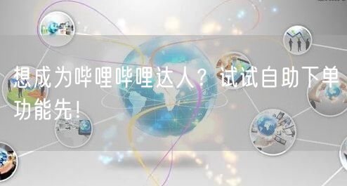 想成为哔哩哔哩达人？试试自助下单功能先！