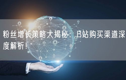 粉丝增长策略大揭秘：B站购买渠道深度解析！