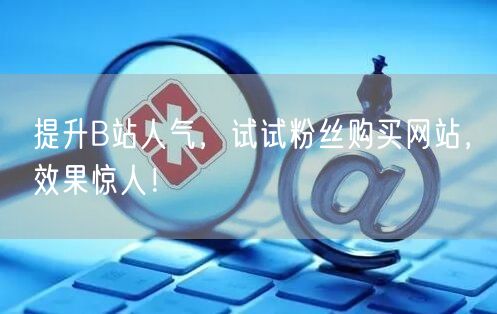 提升B站人气，试试粉丝购买网站，效果惊人！