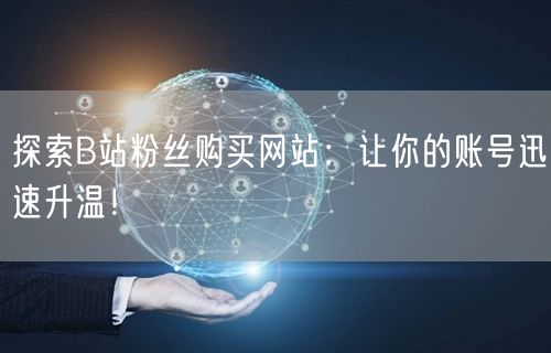 探索B站粉丝购买网站：让你的账号迅速升温！