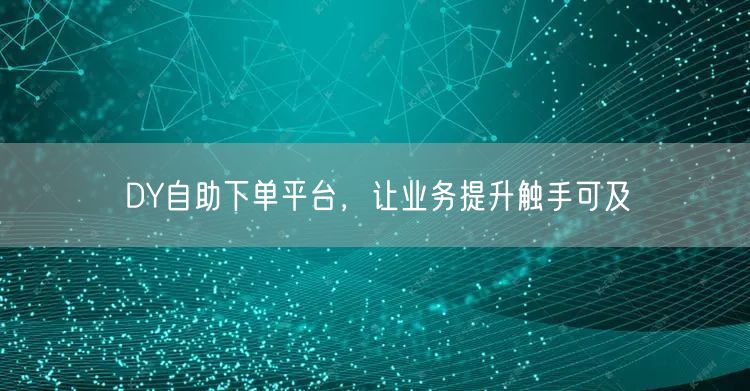 DY自助下单平台，让业务提升触手可及