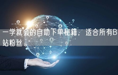 一学就会的自助下单秘籍，适合所有B站粉丝。