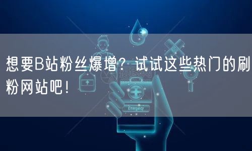 想要B站粉丝爆增？试试这些热门的刷粉网站吧！