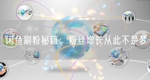 闲鱼刷粉秘籍：粉丝增长从此不是梦