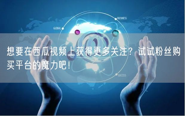 想要在西瓜视频上获得更多关注？试试粉丝购买平台的魔力吧！
