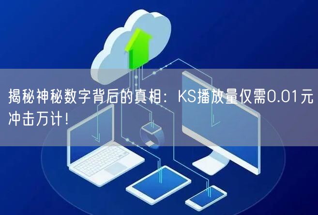 揭秘神秘数字背后的真相：KS播放量仅需0.01元冲击万计！