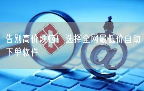 告别高价烦恼！选择全网最低价自助下单软件