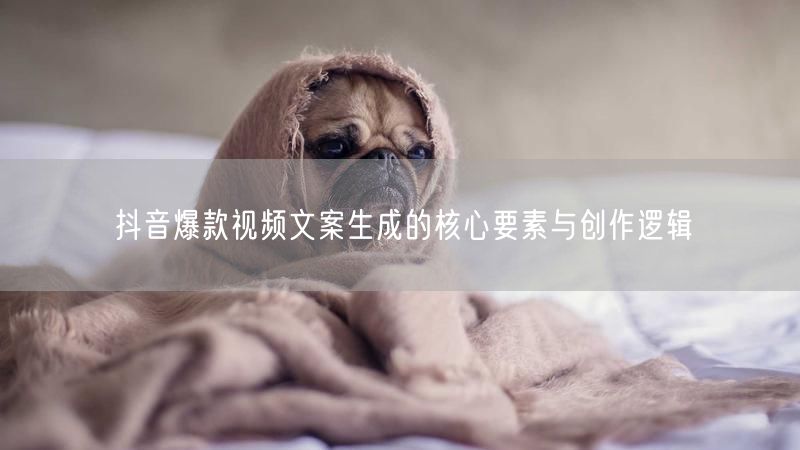 抖音爆款视频文案生成的核心要素与创作逻辑