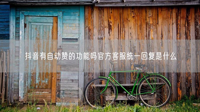 抖音有自动赞的功能吗官方客服统一回复是什么