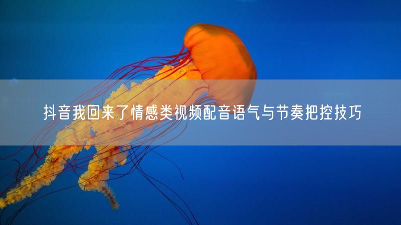 抖音我回来了情感类视频配音语气与节奏把控技巧